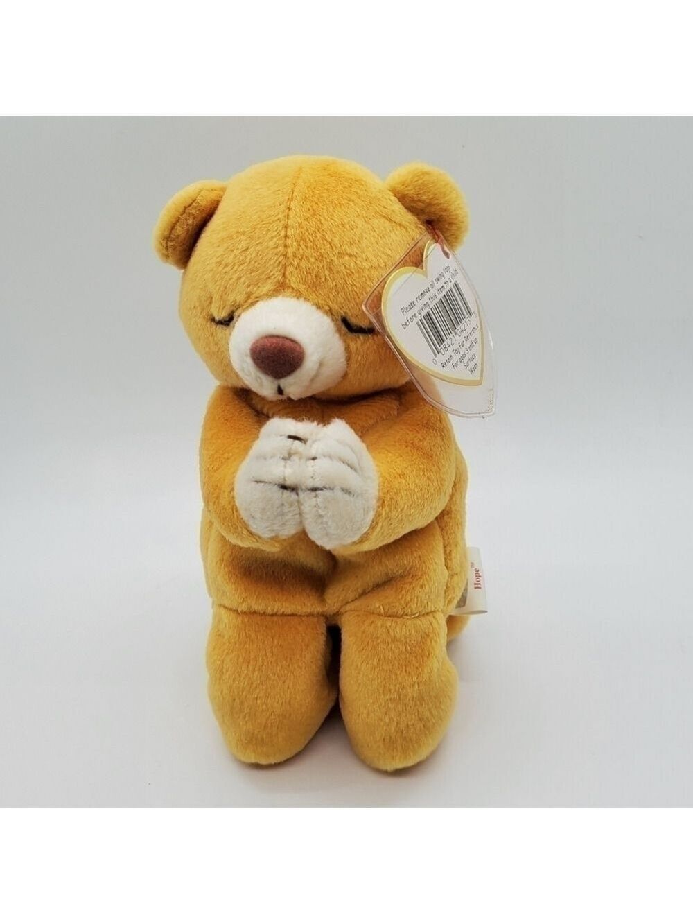 Ty vtg 99 Prayer praying HOPE Bear with tag protector